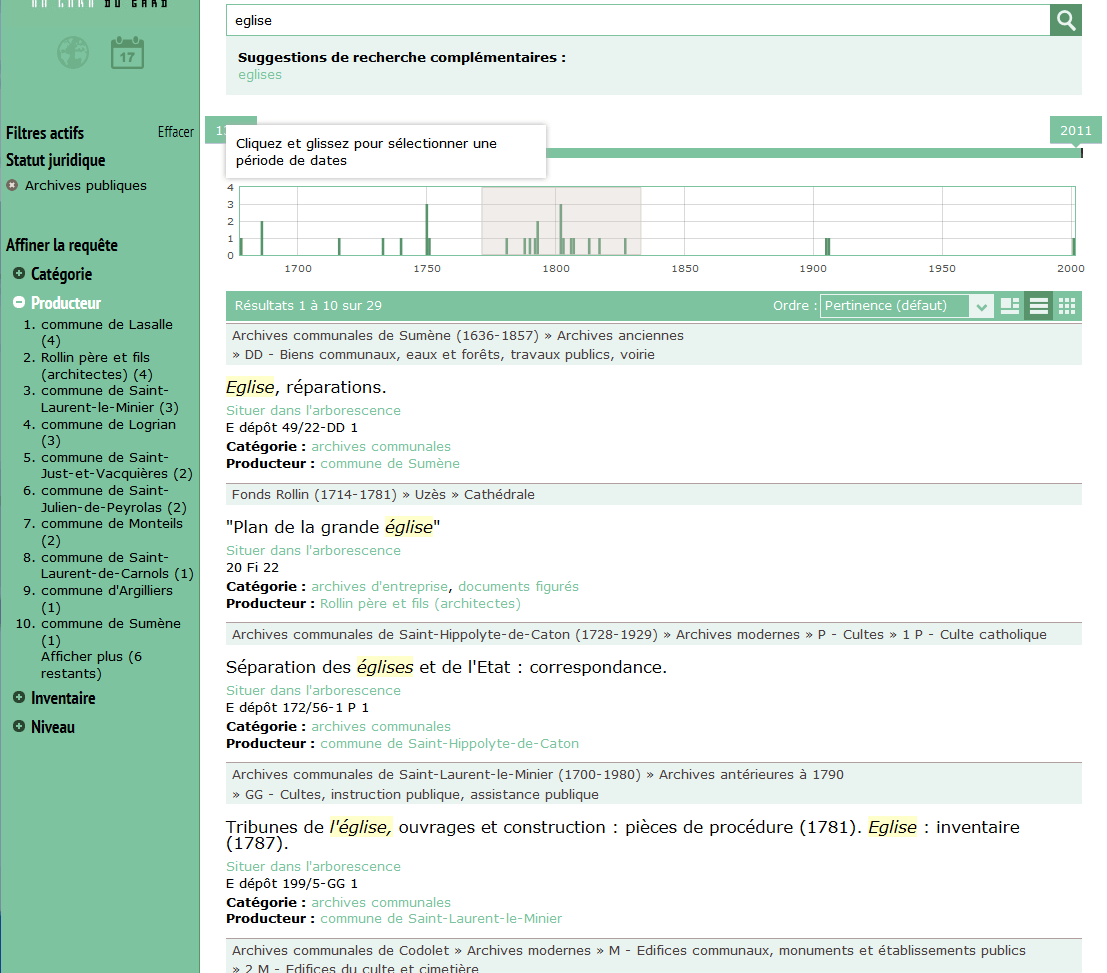 frise chronologique