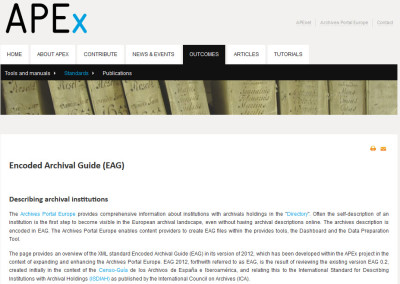 Fiche ISDIAH et format EAG 2012