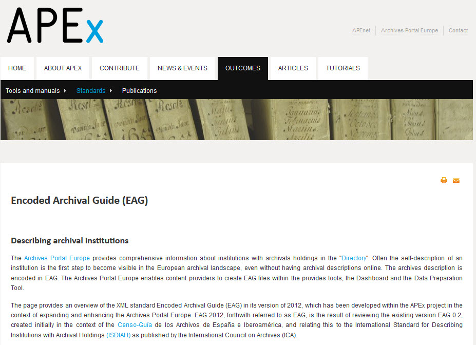 Fiche ISDIAH et format EAG 2012