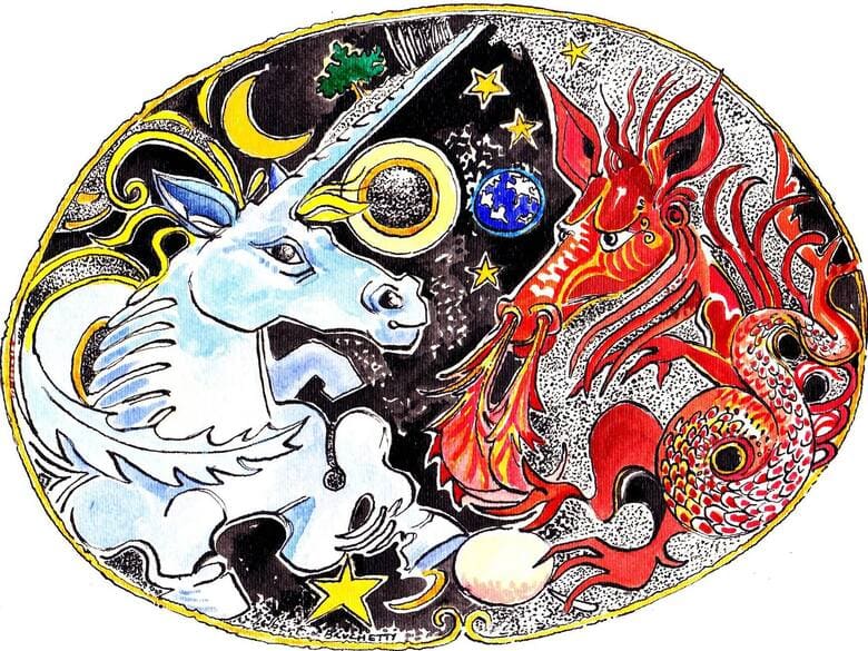 Logo Association la Licorne et le Dragon Mecenat Anaphore